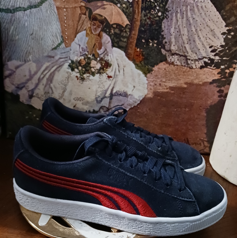 ππPUMA SUEDE LACEUP SNEAKER UNISEX SIZE 5C,NICE COLORS.π π - Picture 4 of 12